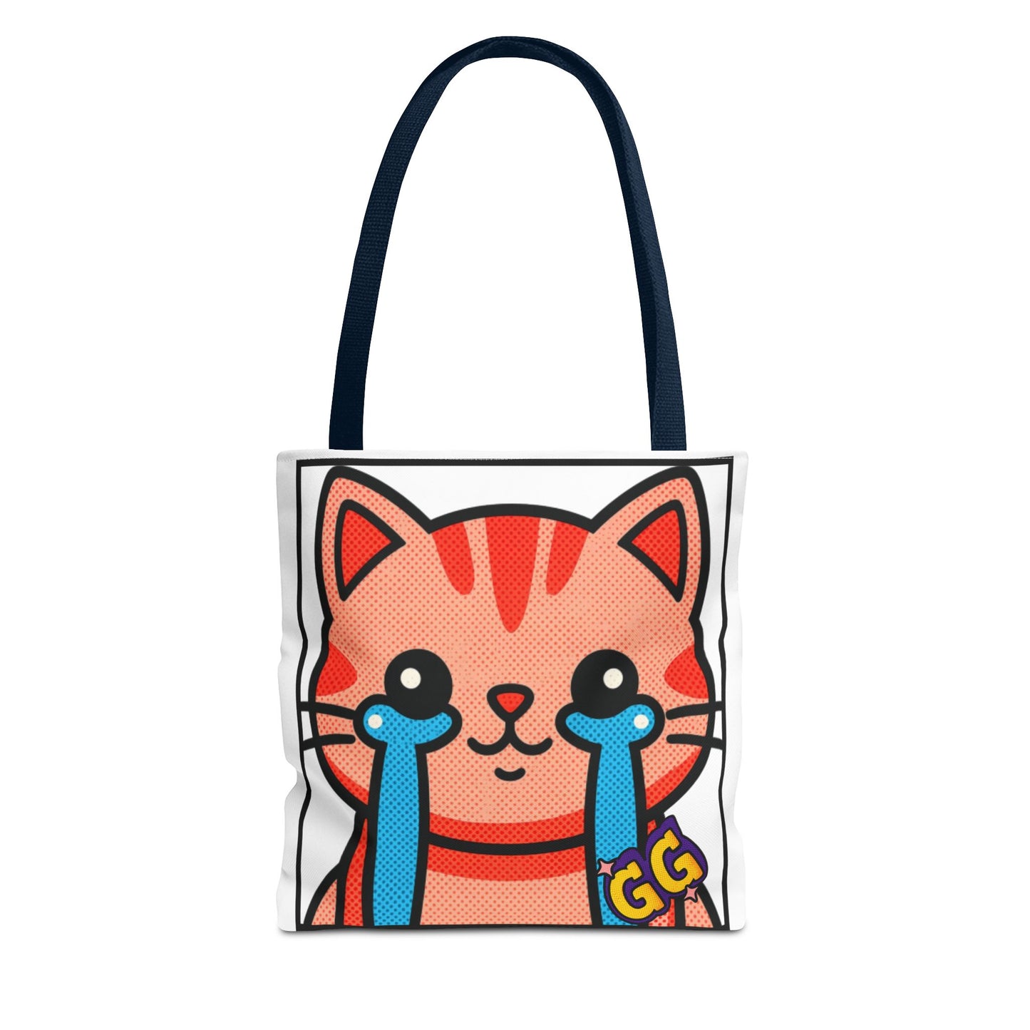 Good Game Tears of Joy - Cute Crying Cat Tote Bag – Kawaii Pop Art Cat Emote GG