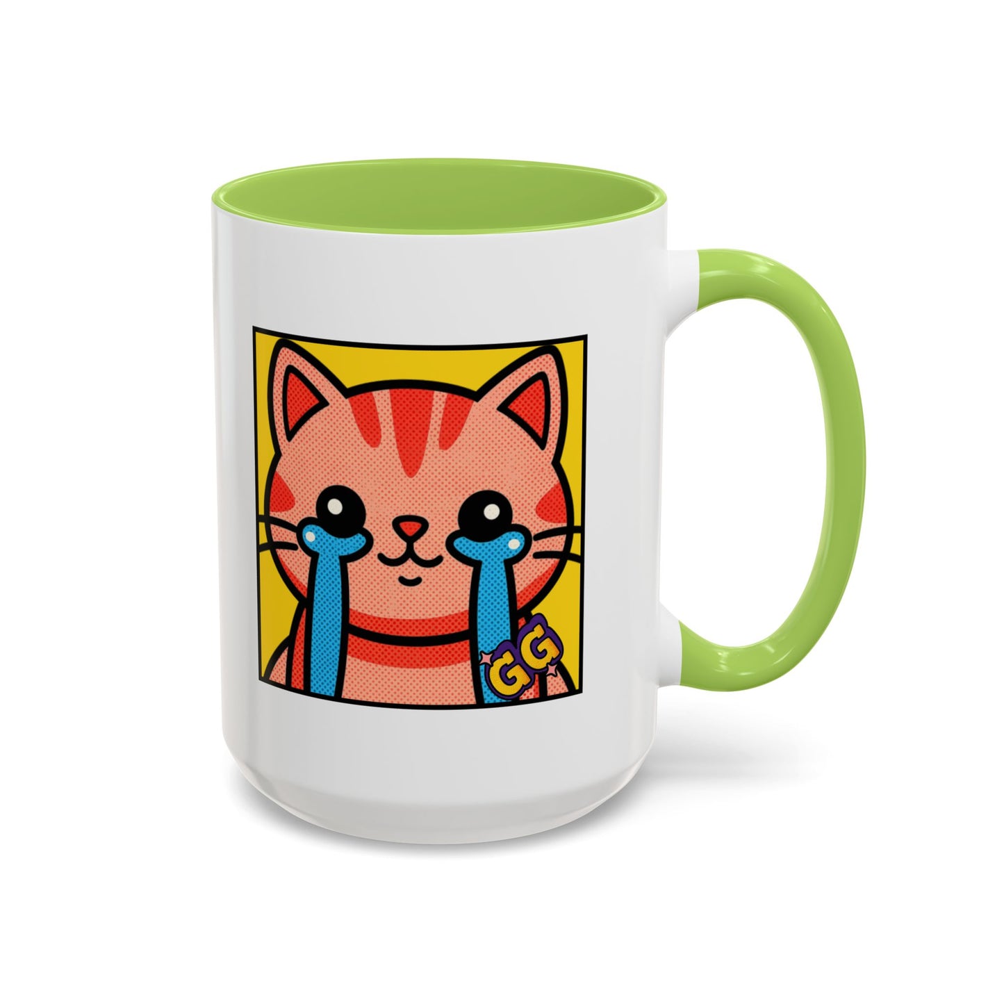 Good Game Tears of Joy - Cute Crying Cat Accent Coffee Mug (11/15oz) – Kawaii Pop Art Cat Emote GG