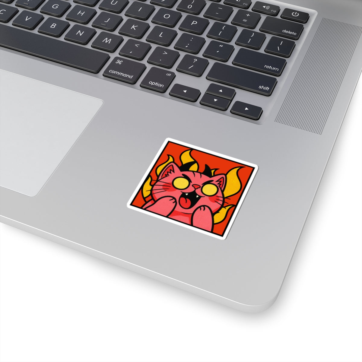 Evil Laughing Cat - Twitch Emote - Cute Devil Cat Kiss-Cut Decal for Laptops & Water Bottles