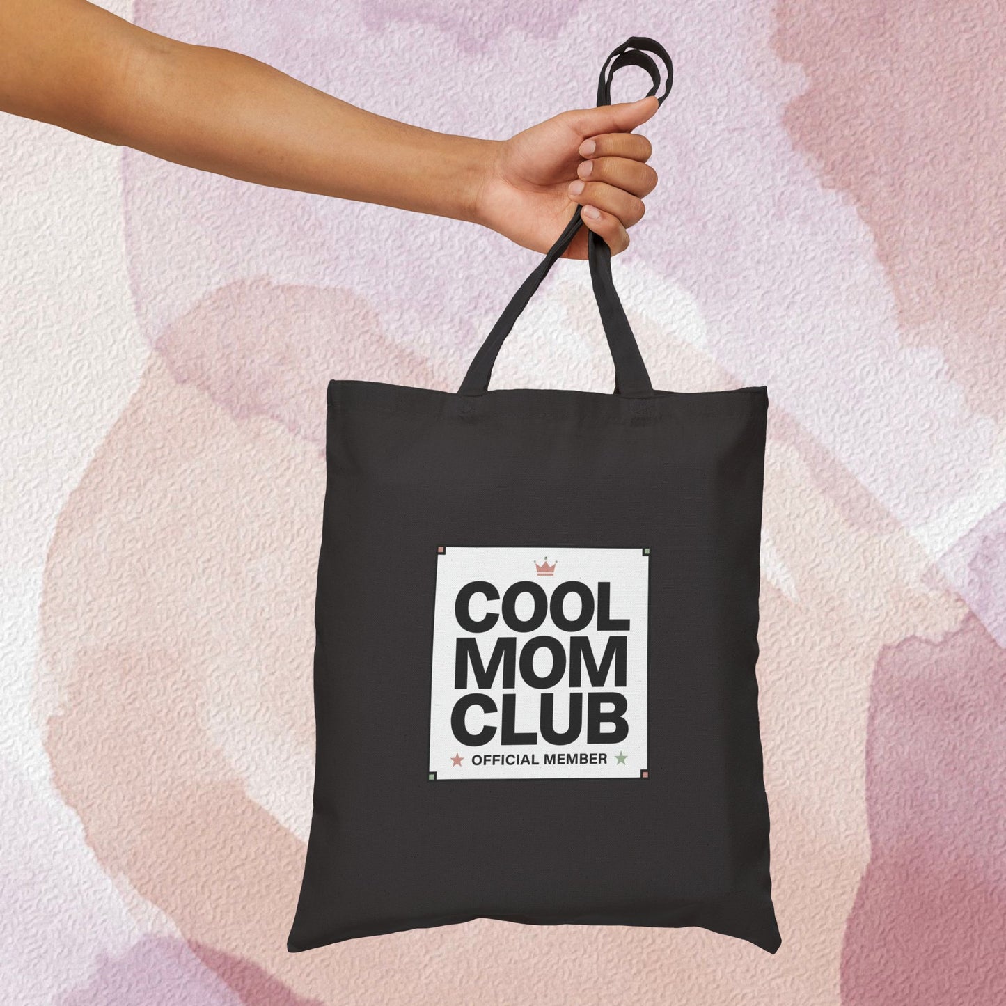 Cool Mom Club tote Cotton Canvas Tote Bag | Minimalist Mom Life Streetwear