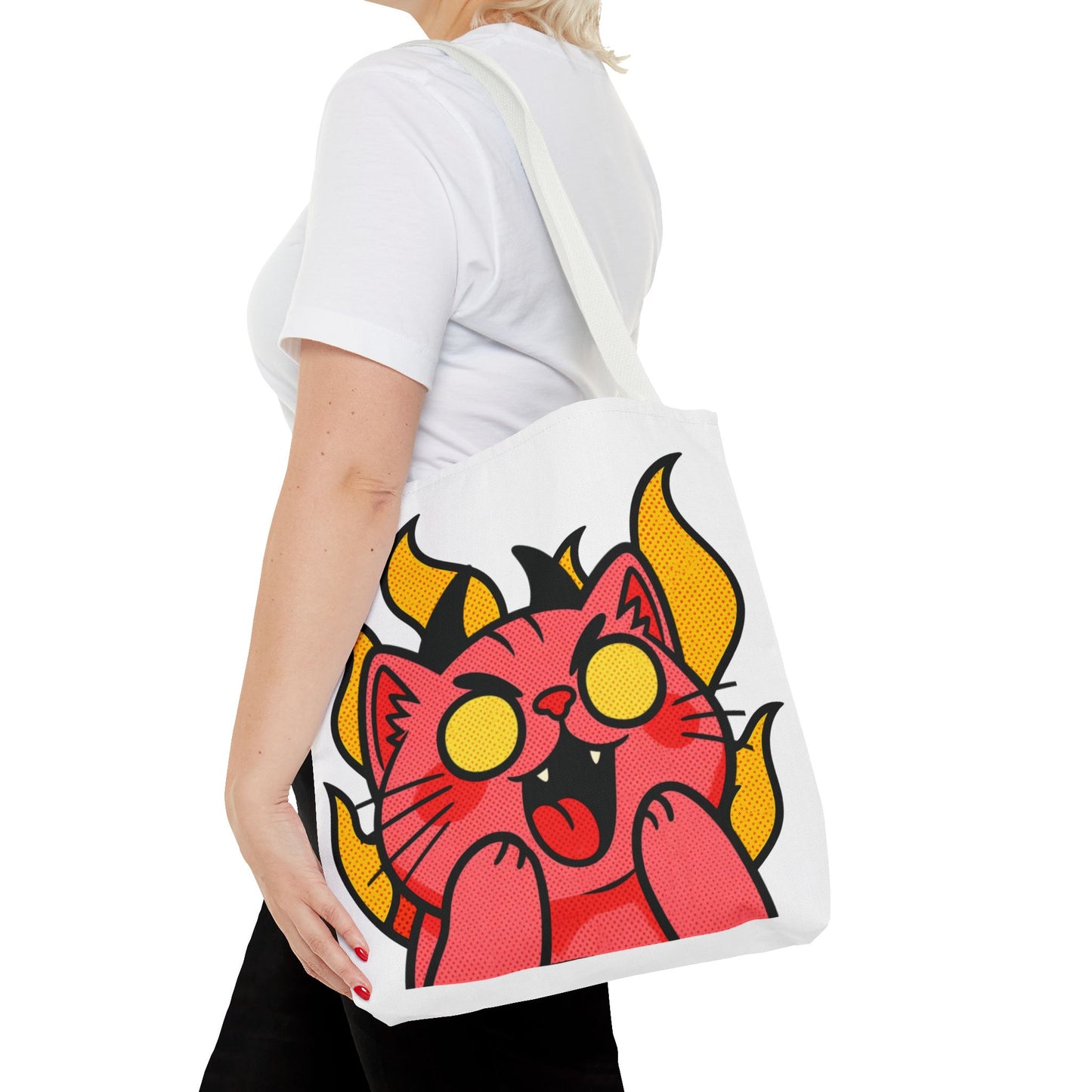 Evil Laughing Cat - Twitch Emote - Devil Cat Tote