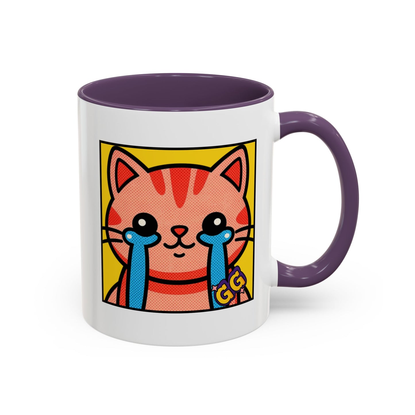 Good Game Tears of Joy - Cute Crying Cat Accent Coffee Mug (11/15oz) – Kawaii Pop Art Cat Emote GG
