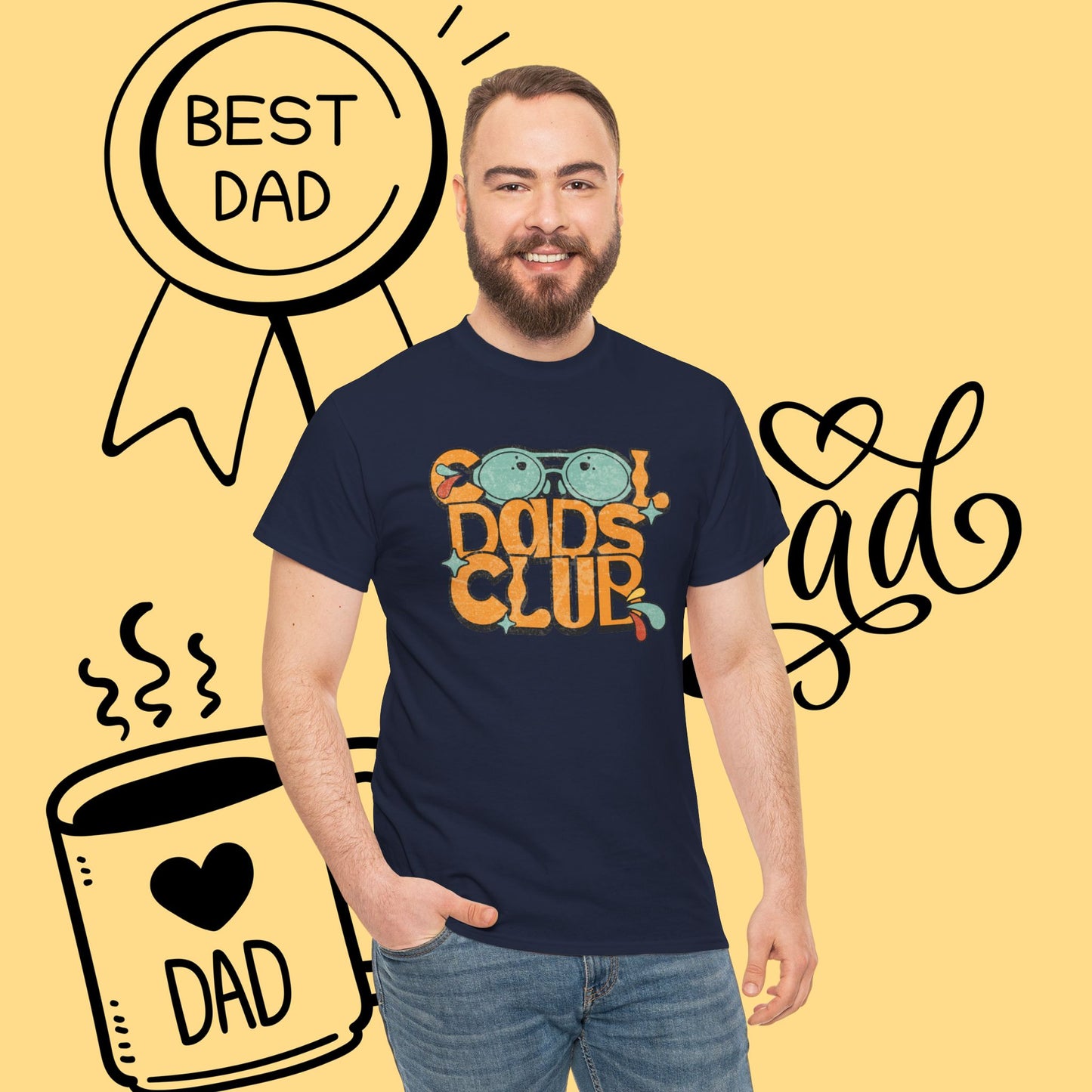 Cool Dad's Club Vintage Surf T-Shirt — Retro Shades Graphic