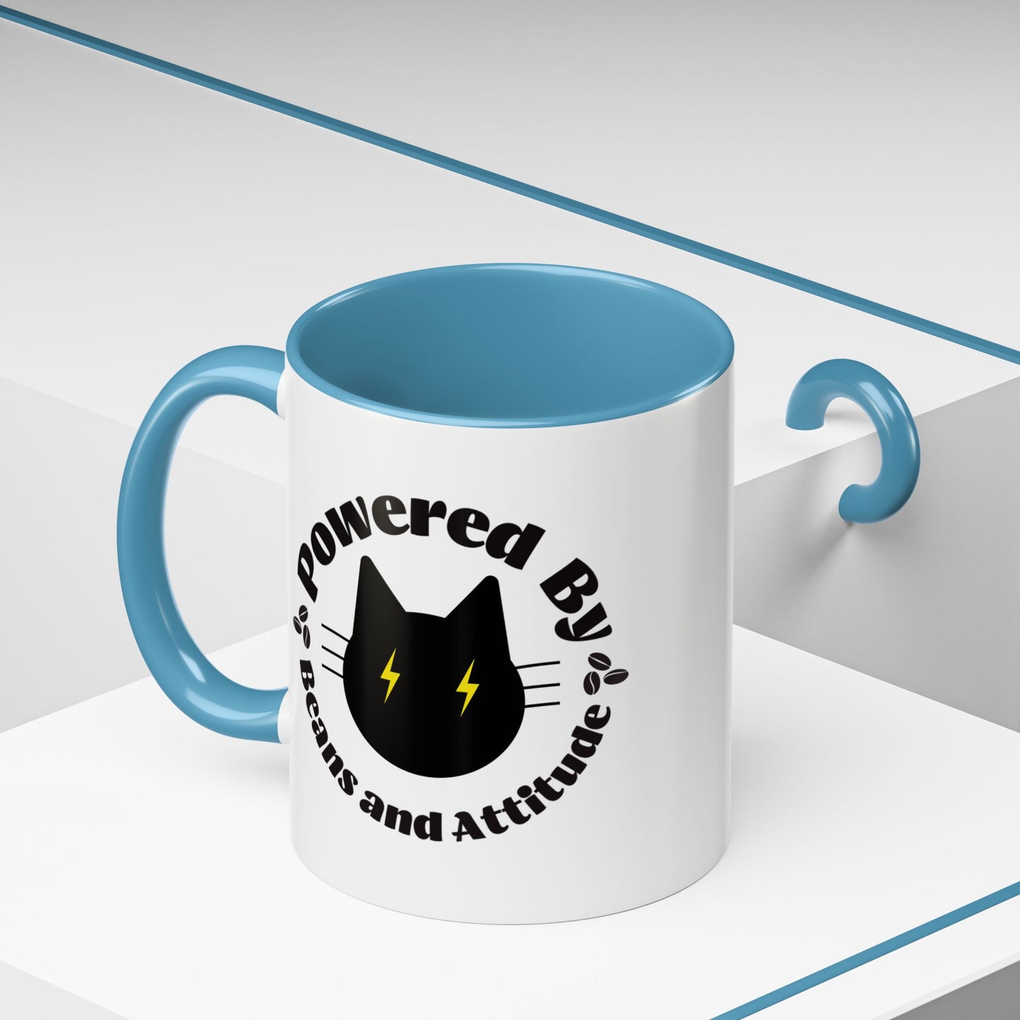 Powered By Beans and Attitude Coffee Mug | Accent Mug 11oz 15oz