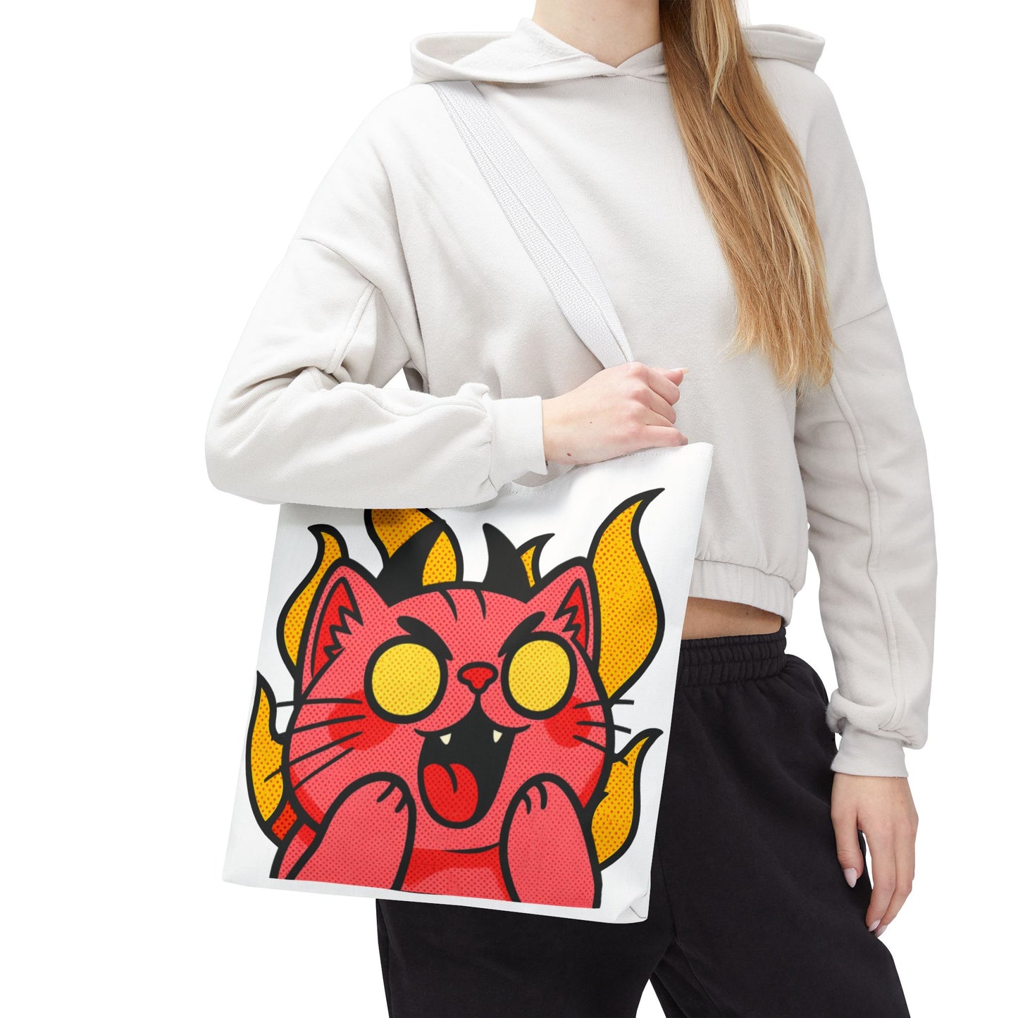 Evil Laughing Cat - Twitch Emote - Devil Cat Tote