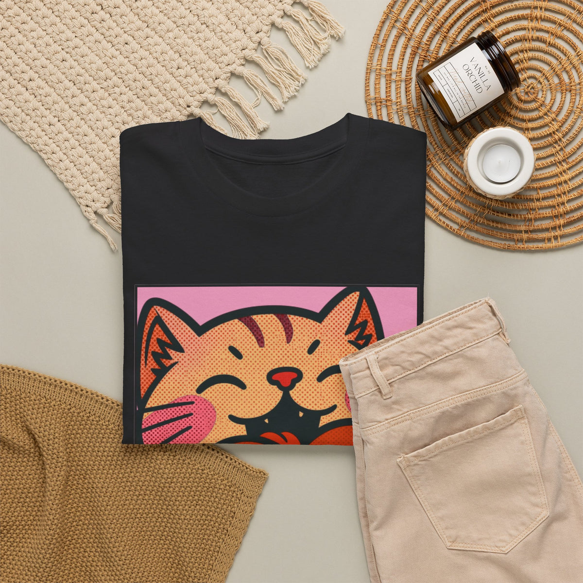 Cute Cat Holding Heart T‑Shirt — Cute Kitty Love Graphic Tee