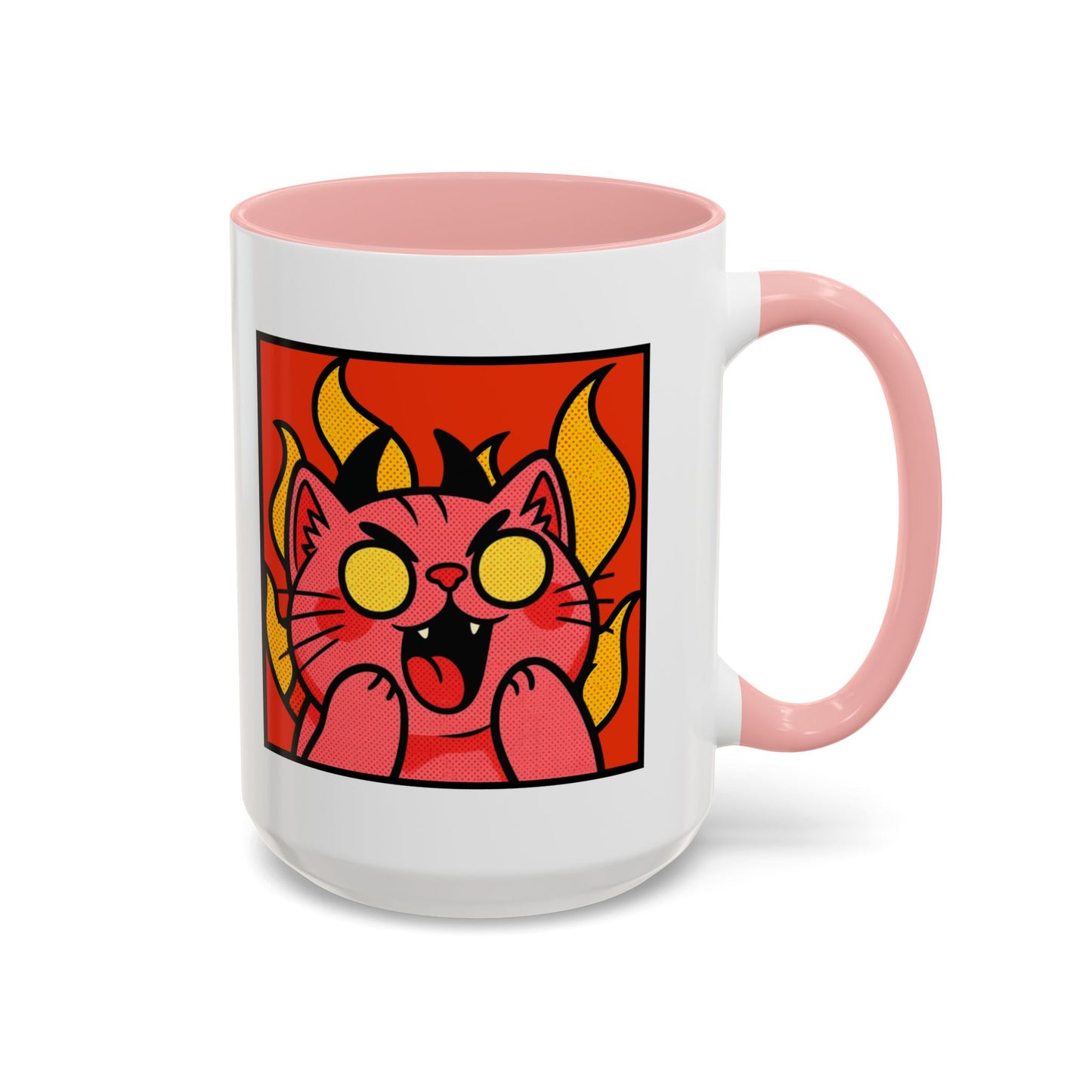 Evil Laughing Cat - Twitch Emote - Cute Devil Cat Accent Coffee Mug (11/15oz)