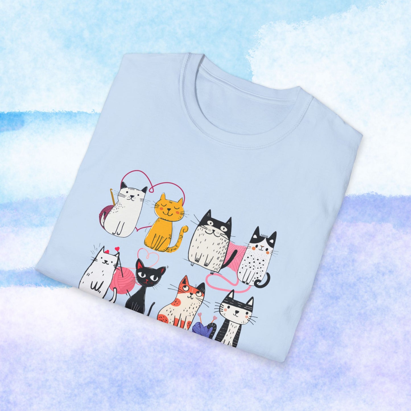Cat Lover T-Shirt — "Purrfect Love" Cute Cartoon Cats Tee