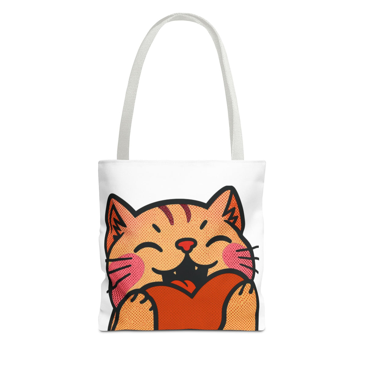 Heart, Hug, Happiness, Love Tote Bag – Happy Cat Twitch Emote