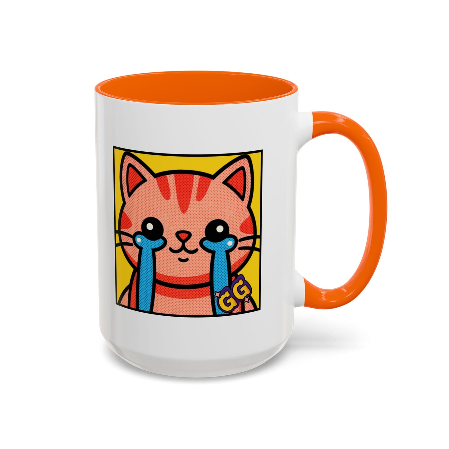 Good Game Tears of Joy - Cute Crying Cat Accent Coffee Mug (11/15oz) – Kawaii Pop Art Cat Emote GG