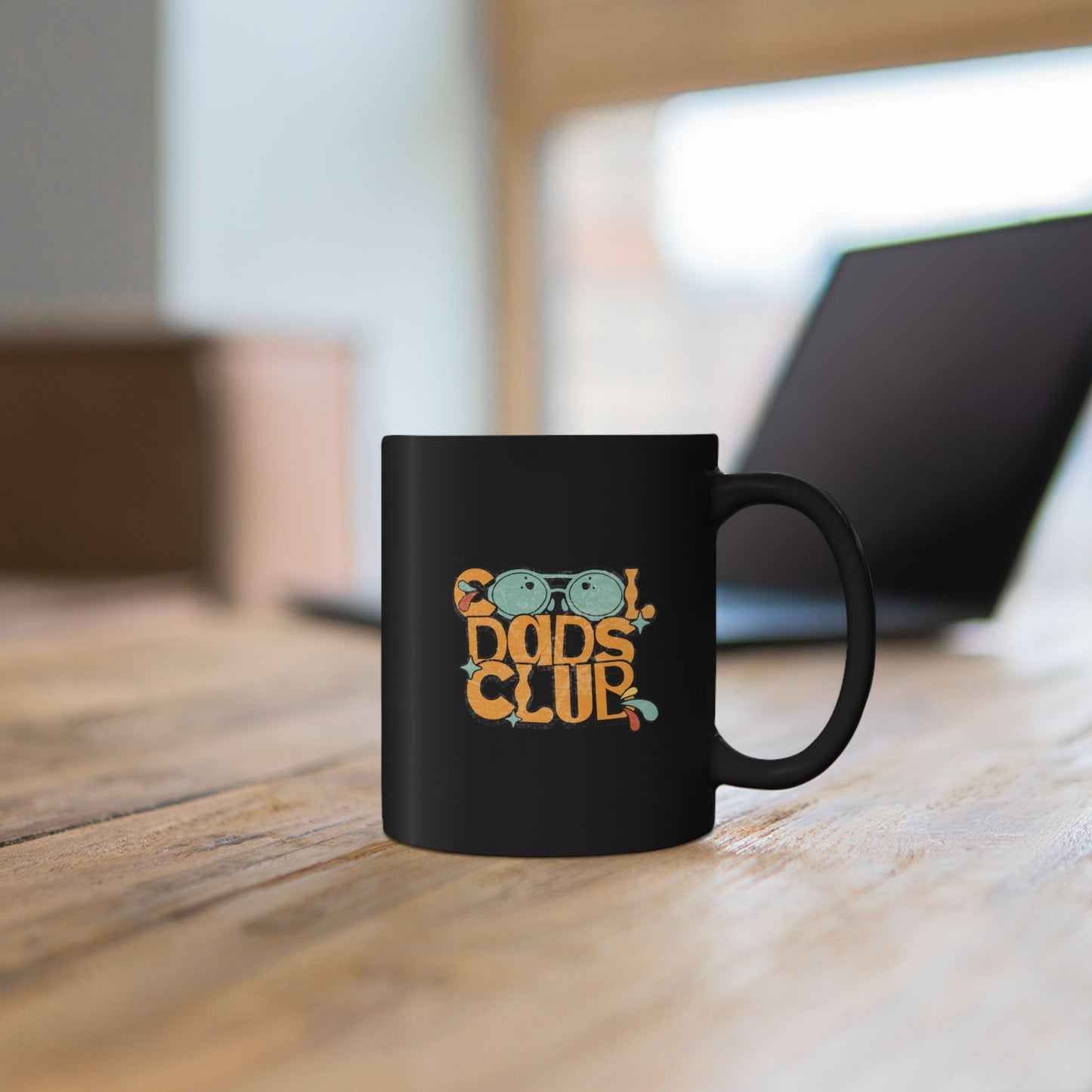 Cool Dad's Club Black Mug — Retro 'Cool Dad's Club' Coffee Cup (11oz & 15oz)