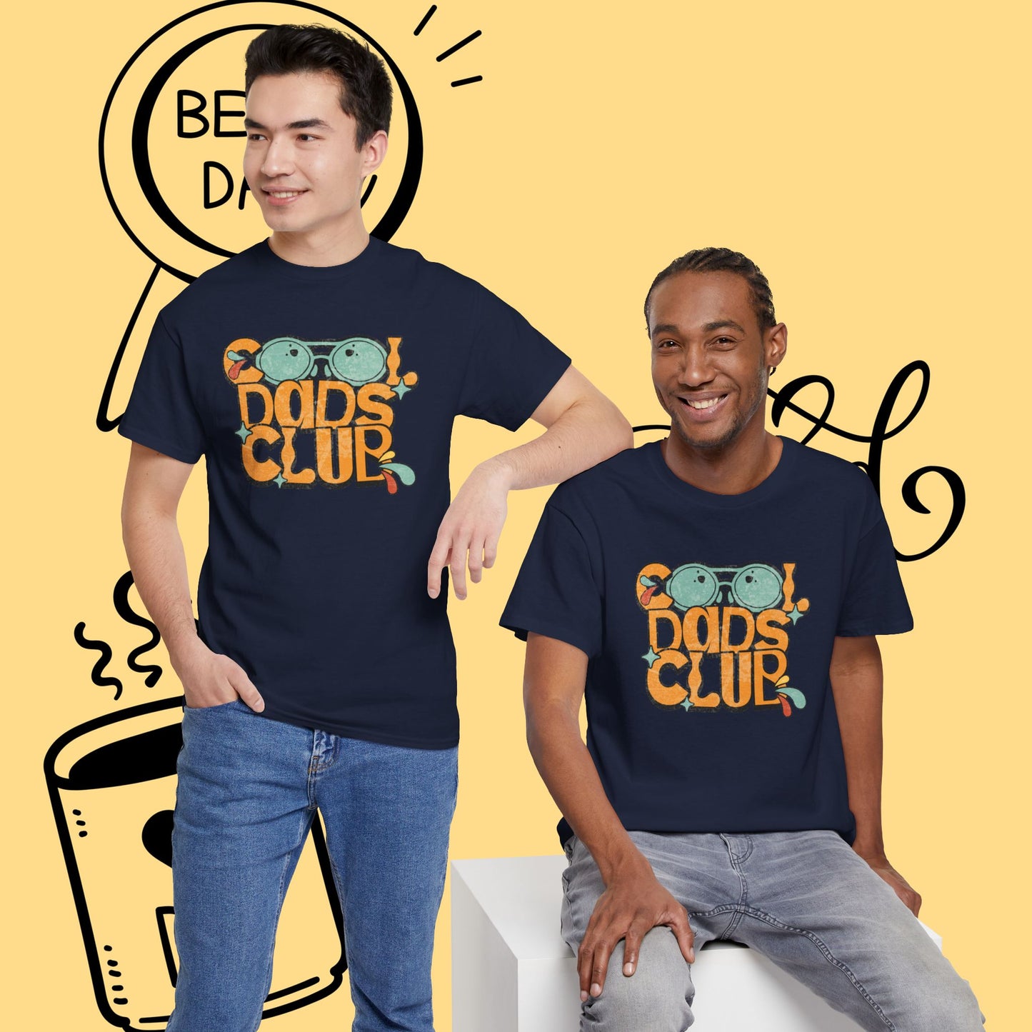 Cool Dad's Club Vintage Surf T-Shirt — Retro Shades Graphic