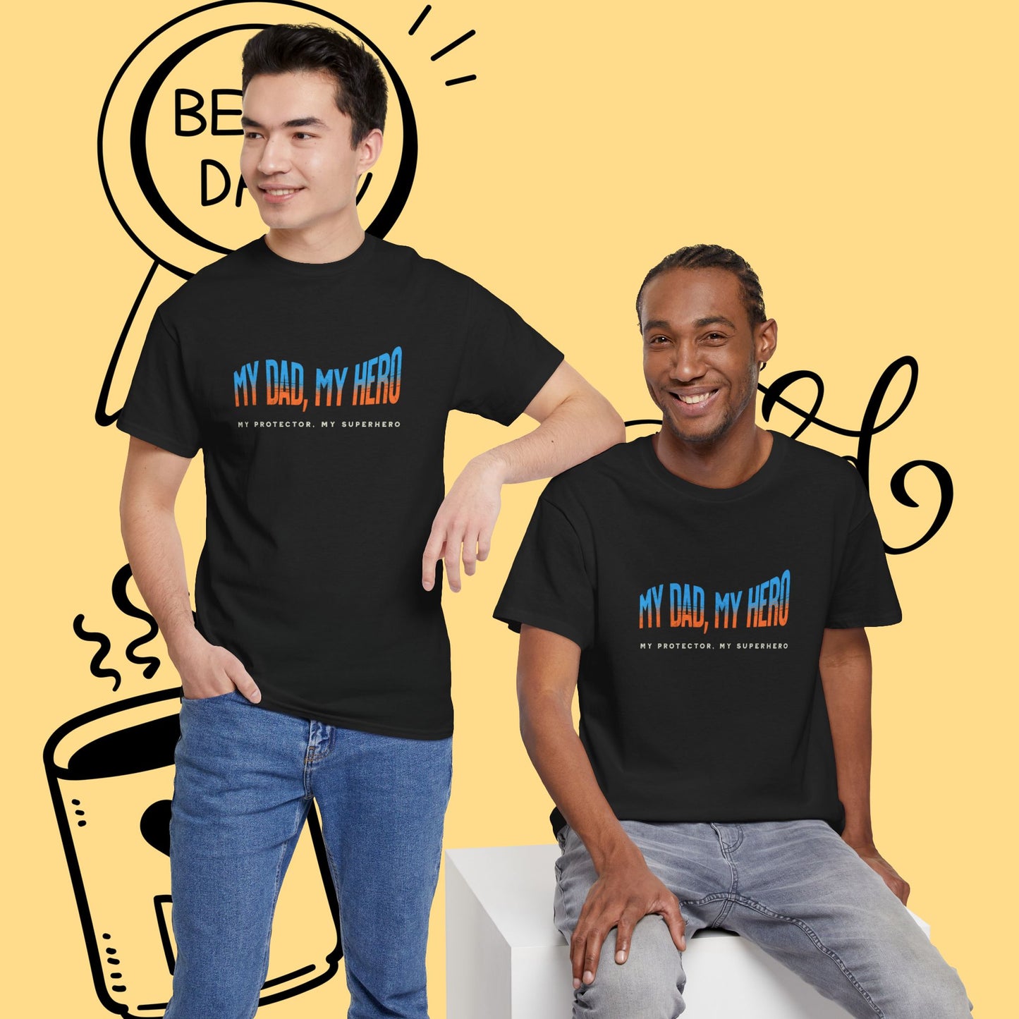 My Dad My Hero T-Shirt — "My Protector. My Superhero." Fathers Day Gift