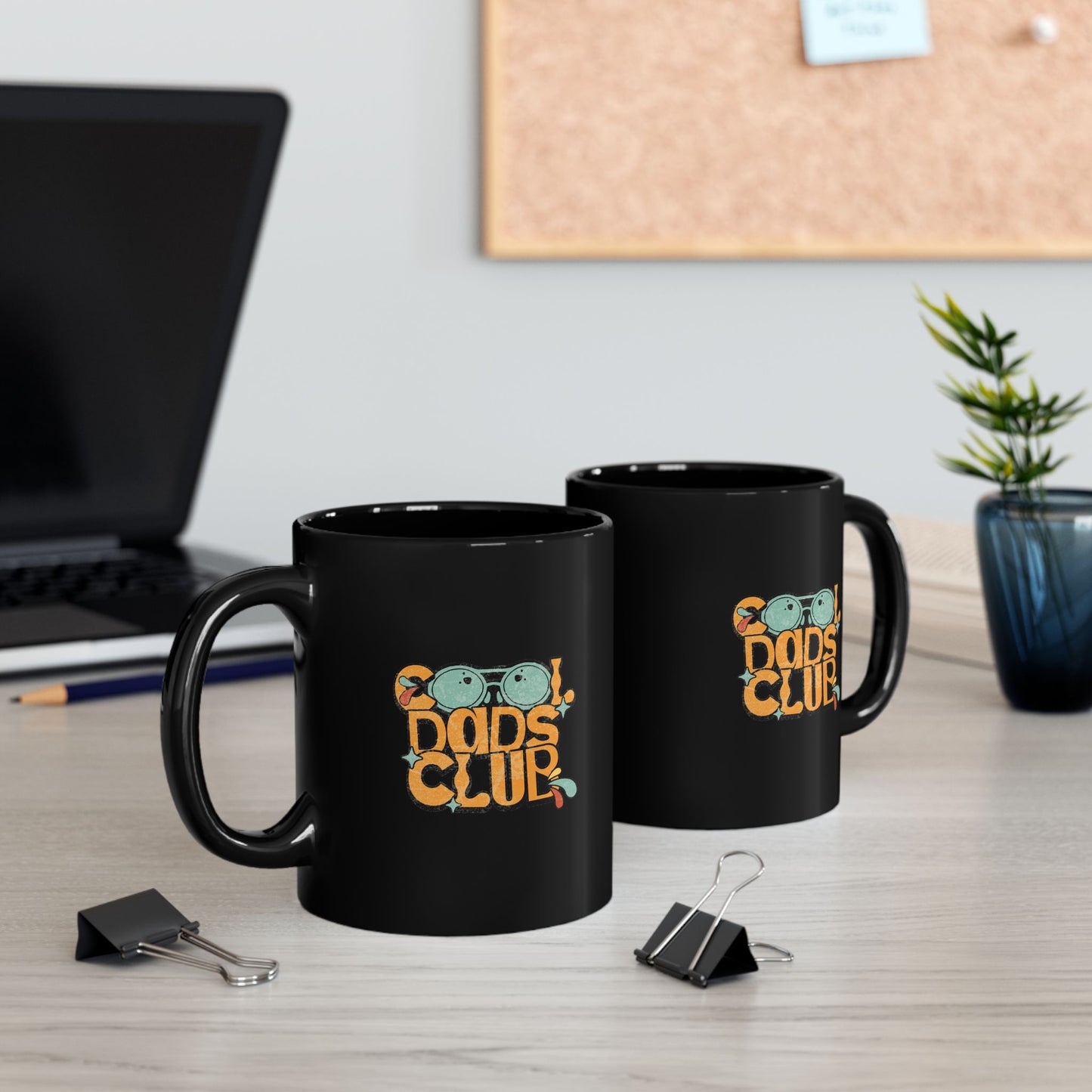 Cool Dad's Club Black Mug — Retro 'Cool Dad's Club' Coffee Cup (11oz & 15oz)