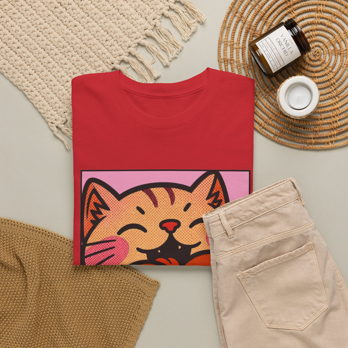 Cute Cat Holding Heart T‑Shirt — Cute Kitty Love Graphic Tee