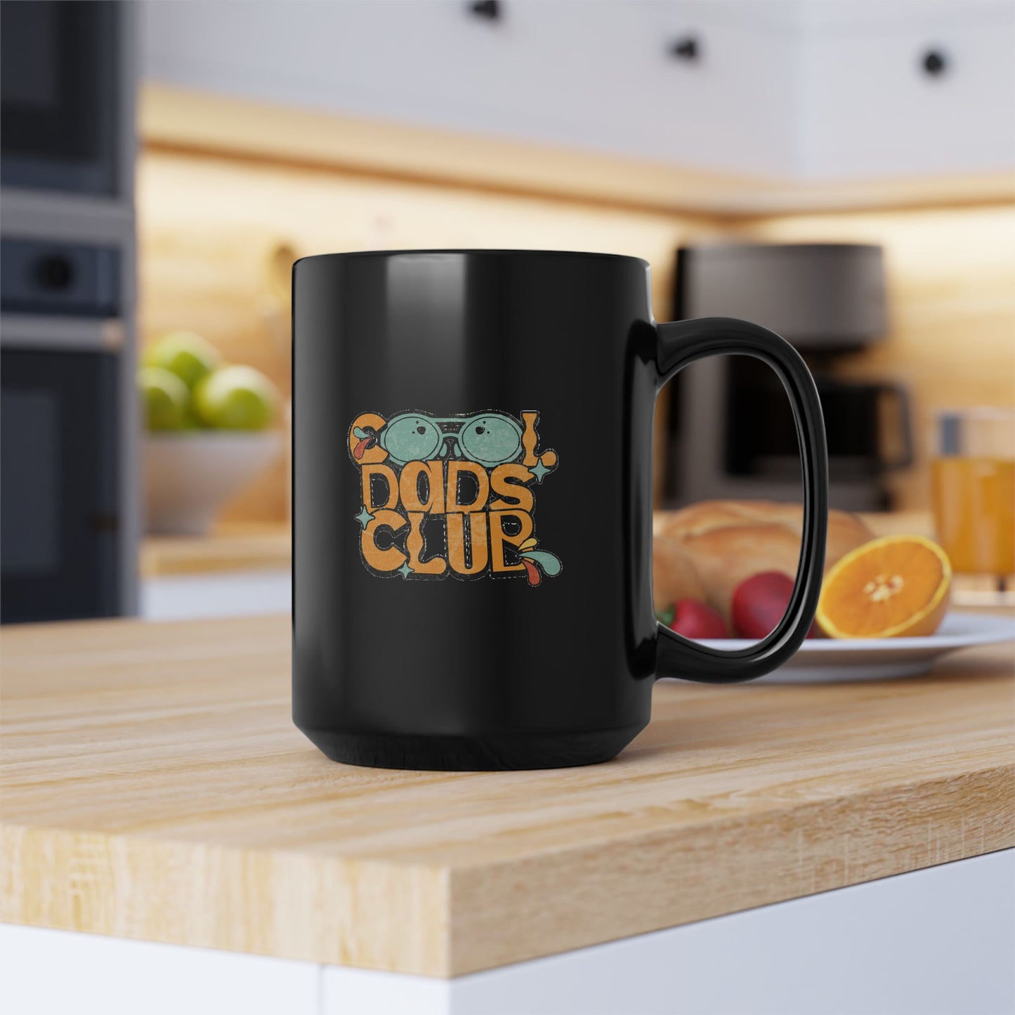 Cool Dad's Club Black Mug — Retro 'Cool Dad's Club' Coffee Cup (11oz & 15oz)