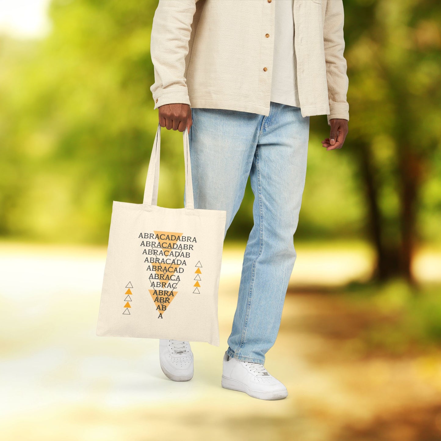 Abracadabra Manifest Cotton Canvas Tote Bag, A Spellbinding Reminder to Speak Magic